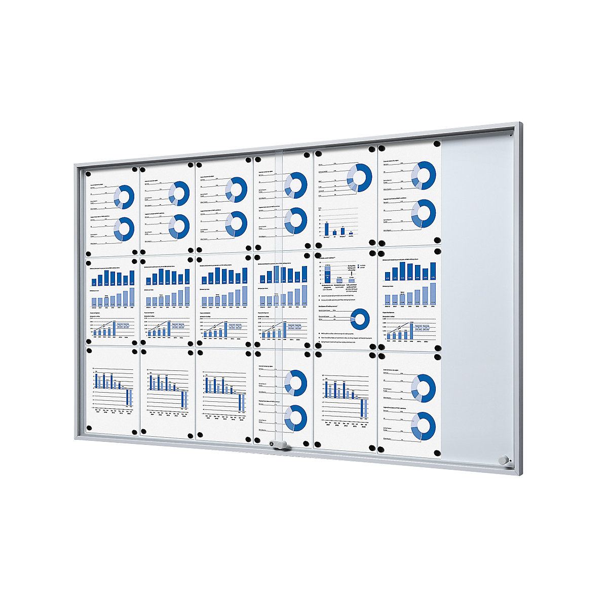 Vitrine d'affichage à portes coulissantes &ndash; eurokraft pro