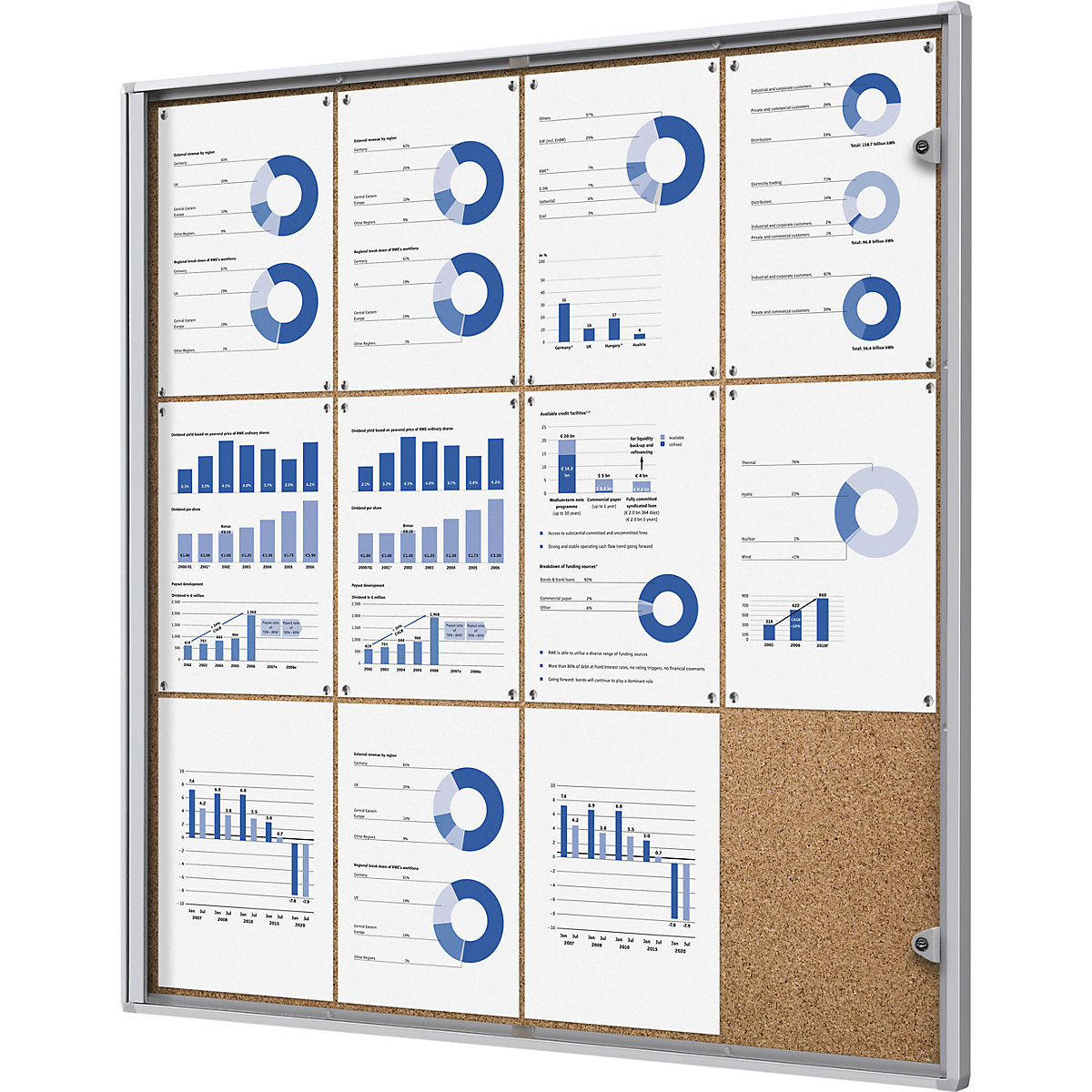 Vitrine d'affichage pour l&#x27;intérieur – eurokraft basic (Illustration du produit 8)-7