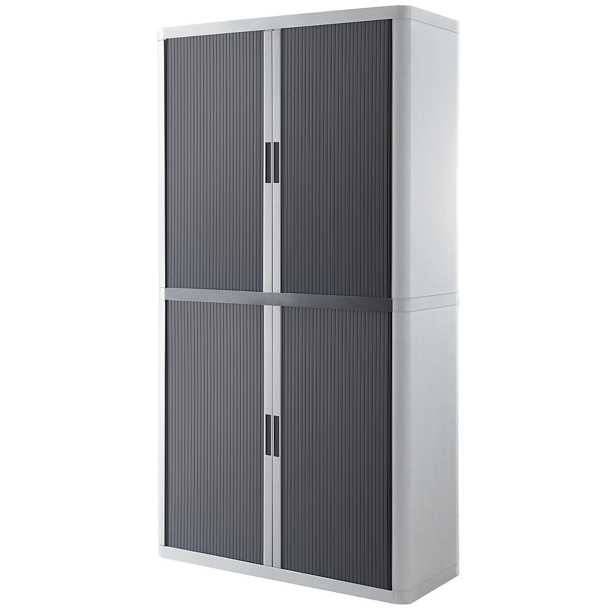 Armoire à rideaux easyOffice® – Paperflow, 4 tablettes, hauteur 2040 mm, blanc / anthracite-6