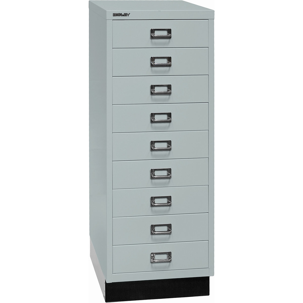 MultiDrawer™ série 39 – BISLEY, avec socle, format A3, 9 tiroirs, gris clair, noir-2