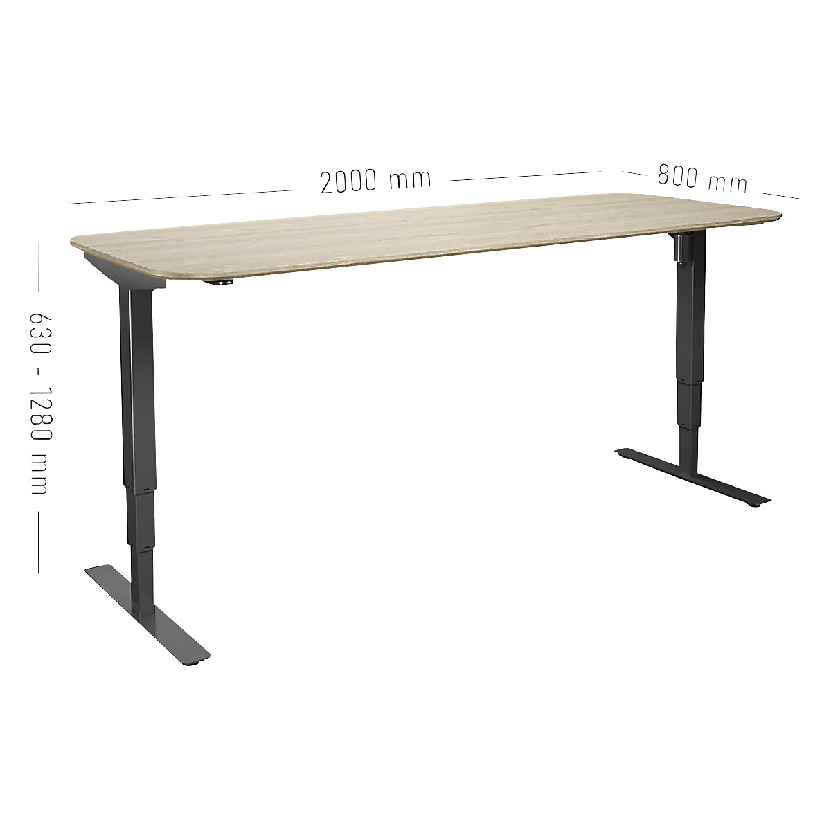 Bureau assis-debout électrique – Atlanta Trend (Illustration du produit 7)-6