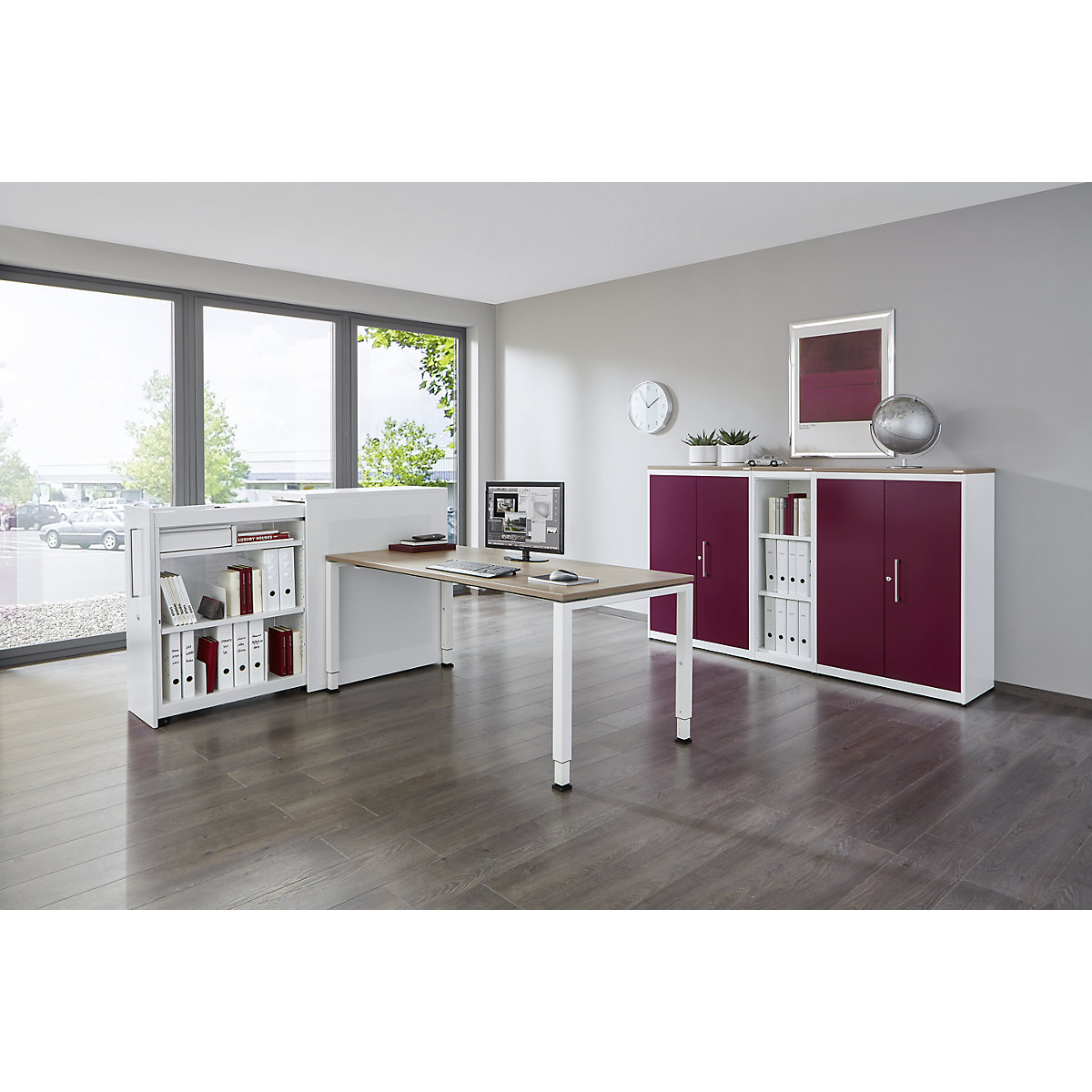 Armoire haute à tiroirs coulissants – mauser (Illustration du produit 2)-1