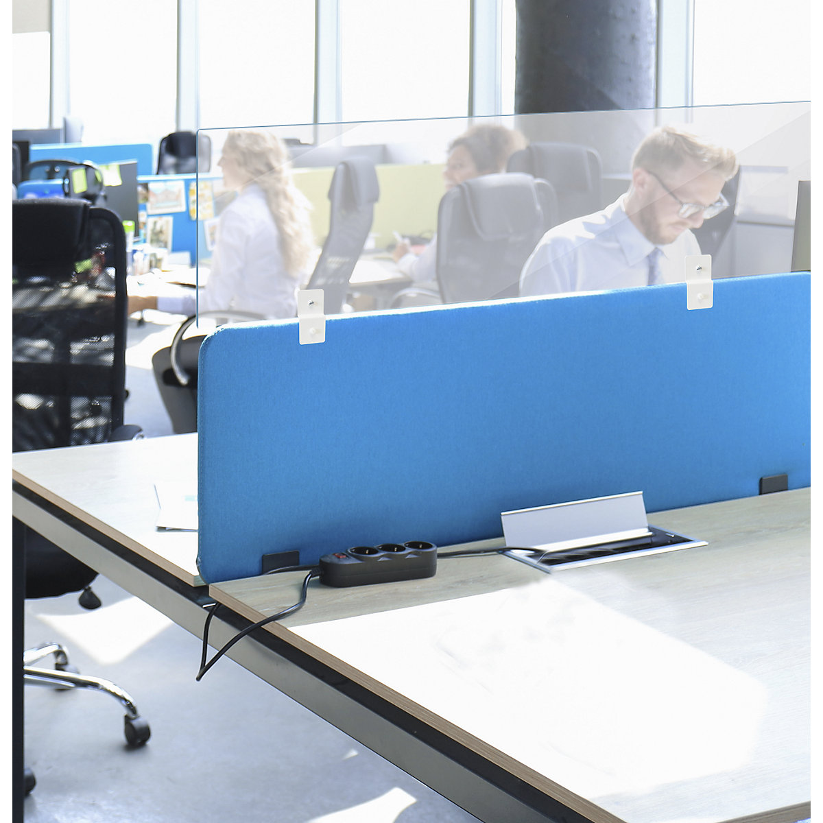 Cloison de protection hygiénique pour séparateurs de bureau – SMIT VISUAL (Illustration du produit 2)-1