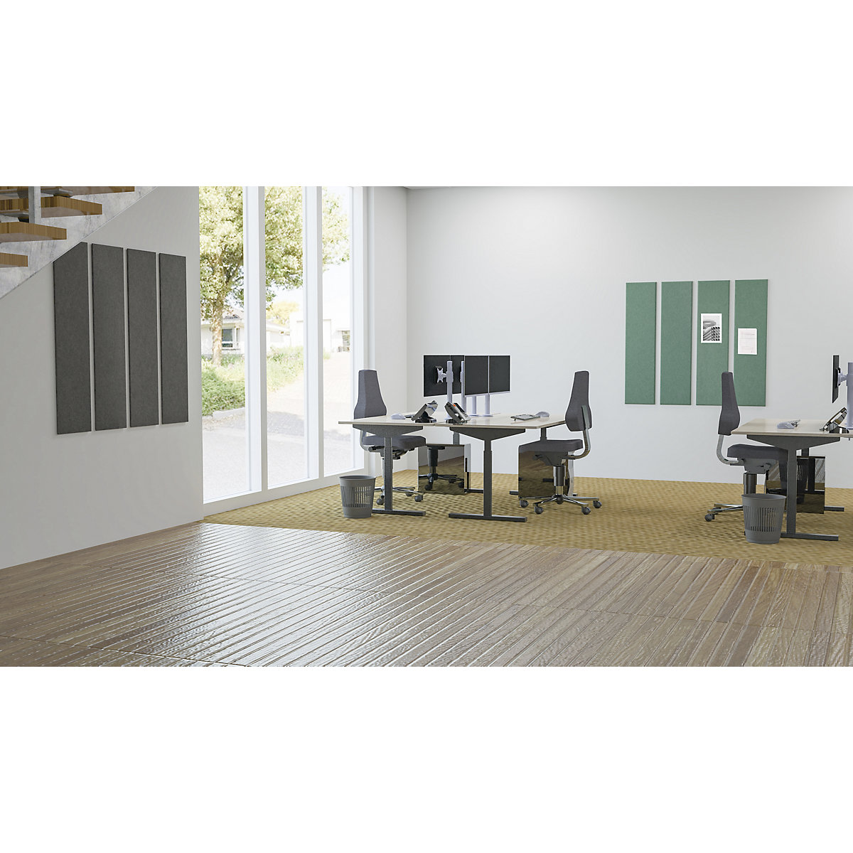 Panneau acoustique mural – eurokraft basic (Illustration du produit 4)-3