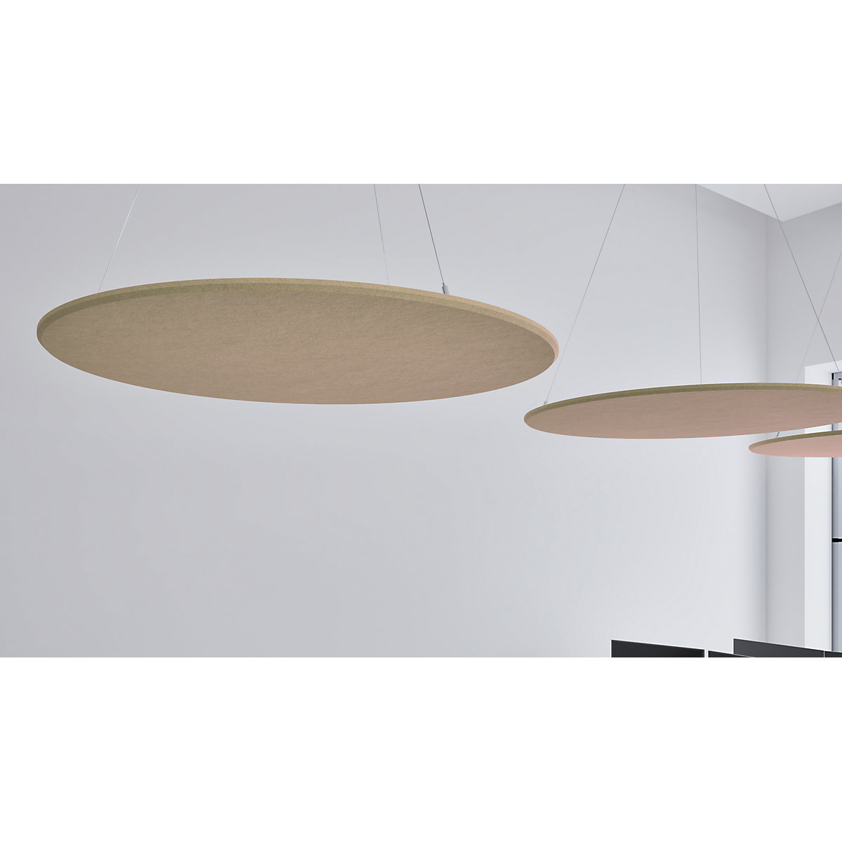 Panneau acoustique suspendu en feutre PET – eurokraft basic (Illustration du produit 11)-10