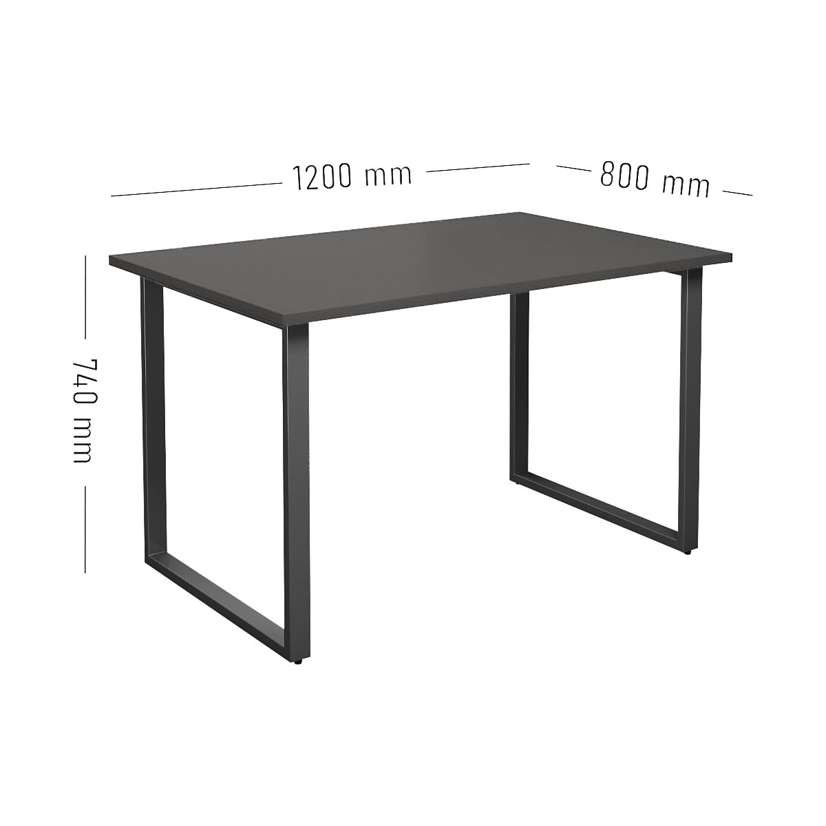 Table polyvalente DUO-O, à plateau droit (Illustration du produit 2)-1