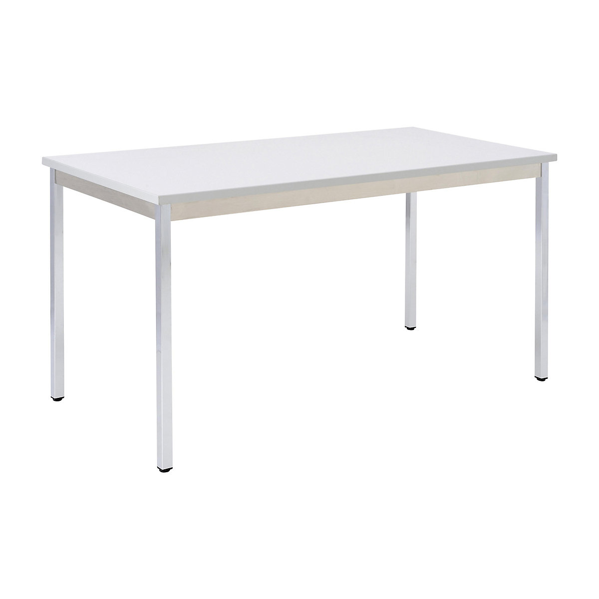 Table polyvalente – eurokraft basic, rectangulaire, h x l x p 740 x 1800 x 800 mm, plateau gris clair, piétement chromé-3