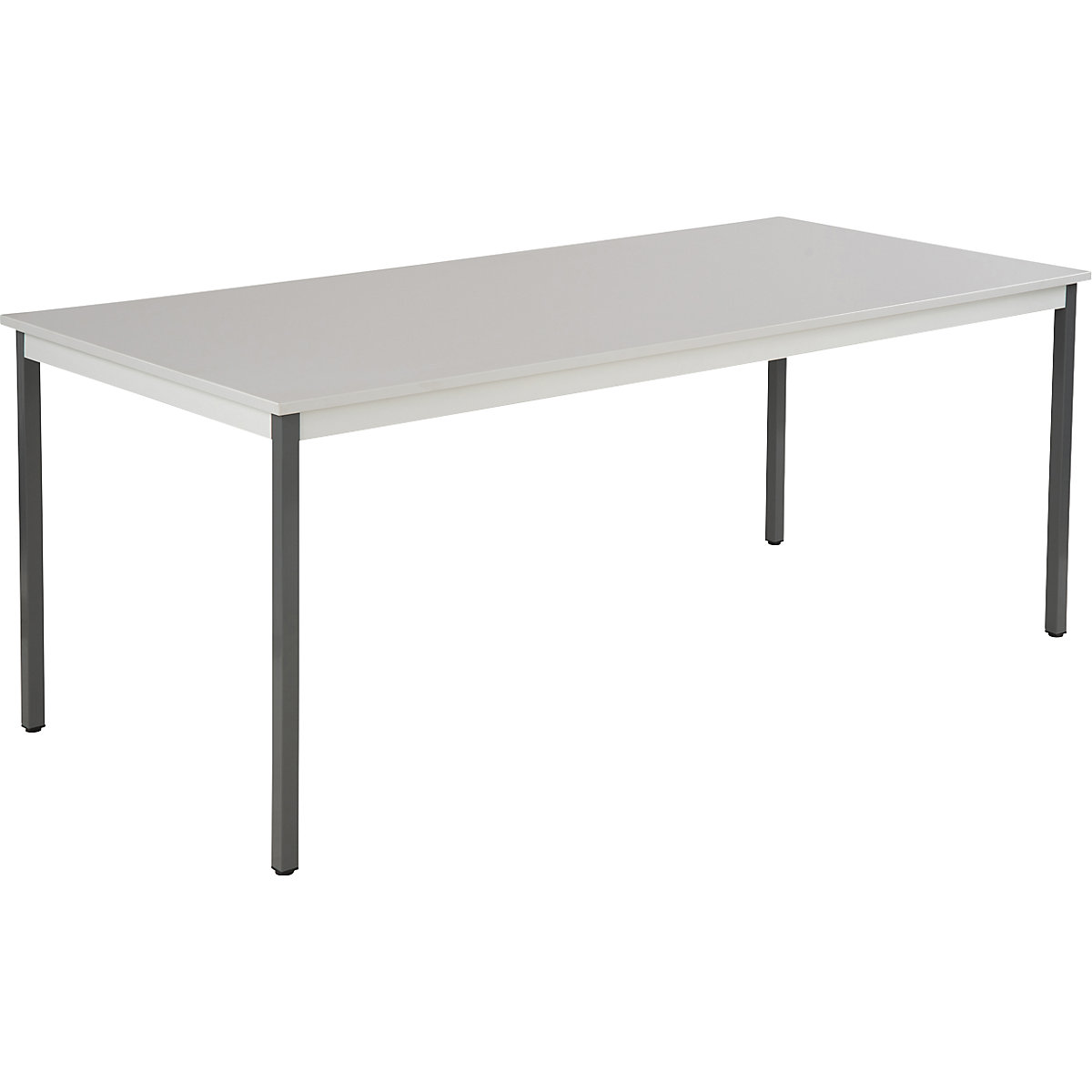 Table polyvalente – eurokraft basic, rectangulaire, h x l x p 740 x 1800 x 800 mm, plateau gris clair, piétement gris basalte-6
