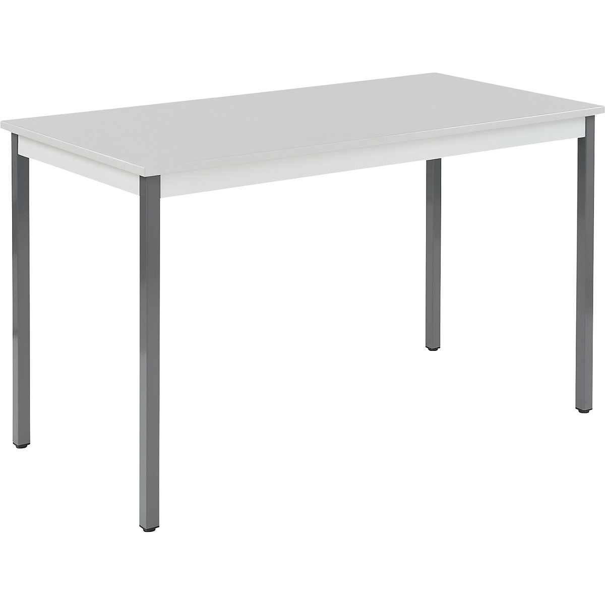Table polyvalente – eurokraft basic, rectangulaire, l x h 1400 x 740 mm, profondeur 700 mm, plateau gris clair, piétement gris basalte-2