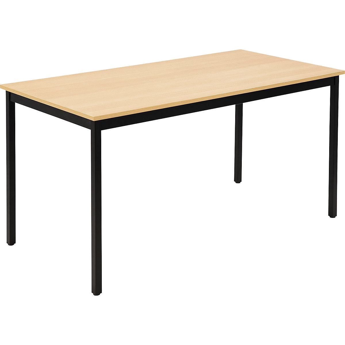 Table polyvalente – eurokraft basic, rectangulaire, l x h 1200 x 740 mm, profondeur 600 mm, plateau façon hêtre, piétement noir-13