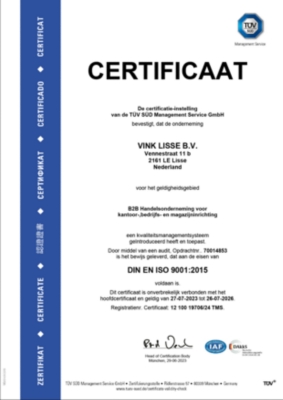 ISO 9001 certifikaat