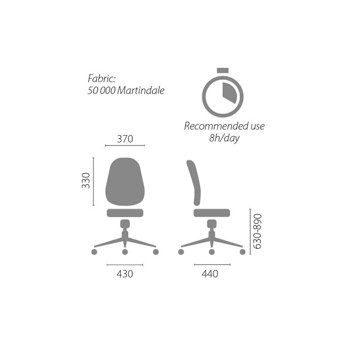 Cadeira de trabalho AEGA (Imagem do produto 3)-2