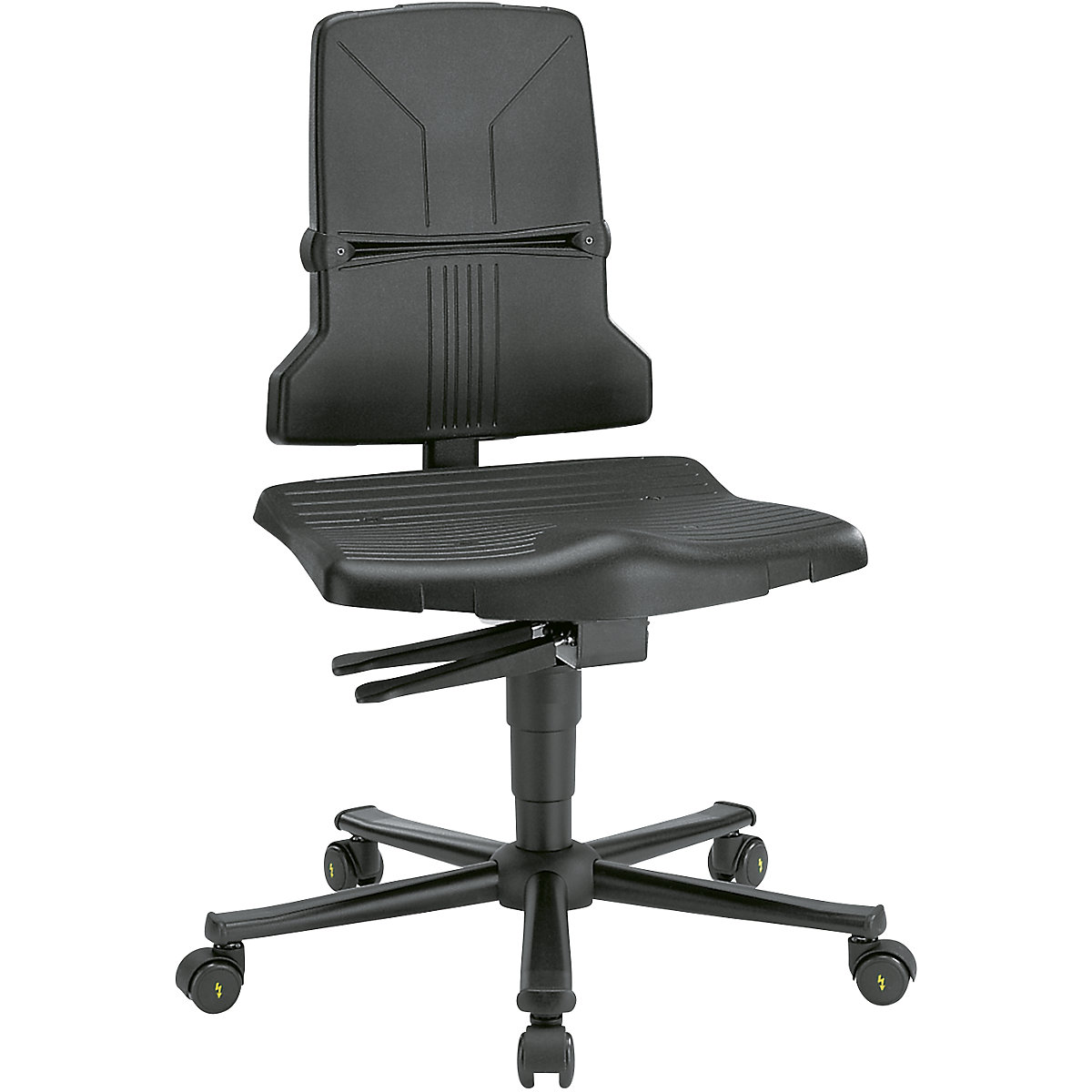 Cadeira de trabalho giratória ESD SINTEC – bimos, com inclinação do assento, com rodas-3
