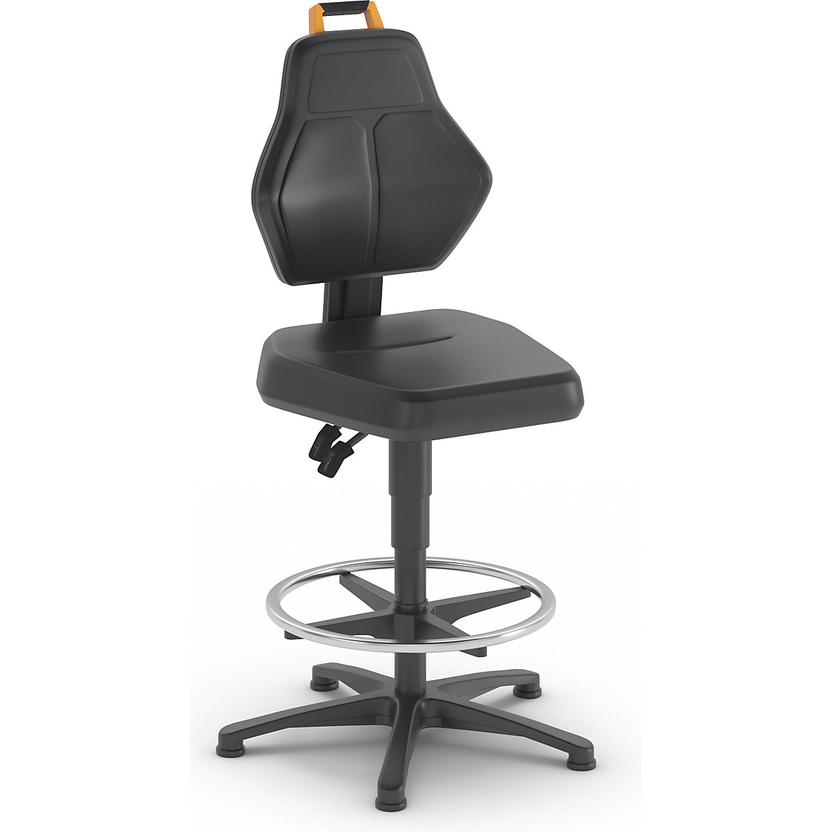 Cadeira de trabalho giratória, preta – eurokraft pro
