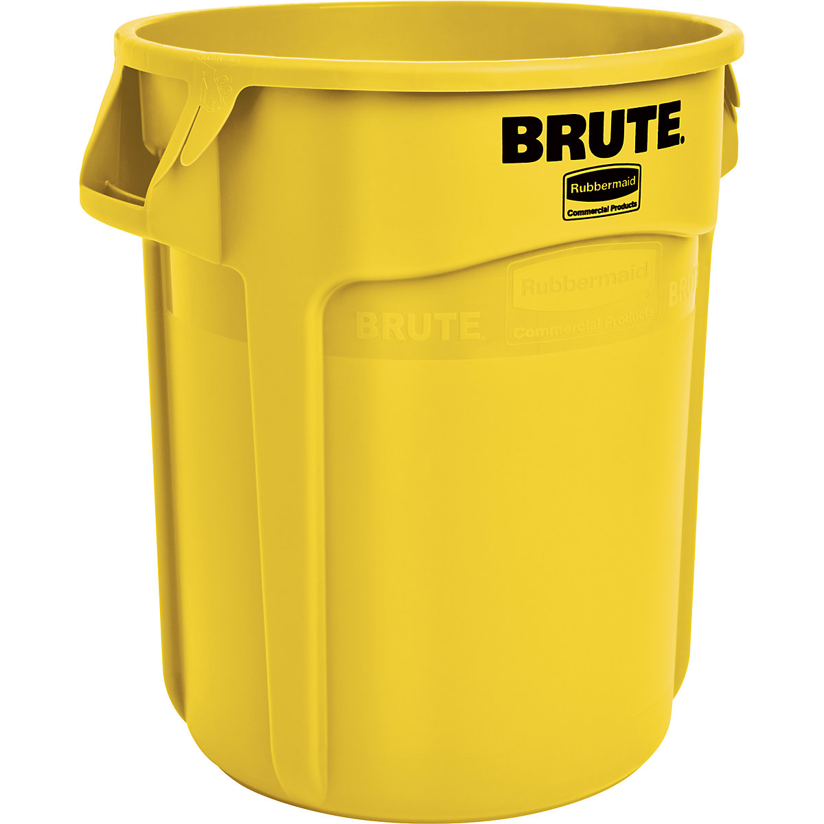 Rubbermaid – Contentor universal/recipiente multiusos BRUTE®, redondo, capacidade de aprox. 75 l, amarelo