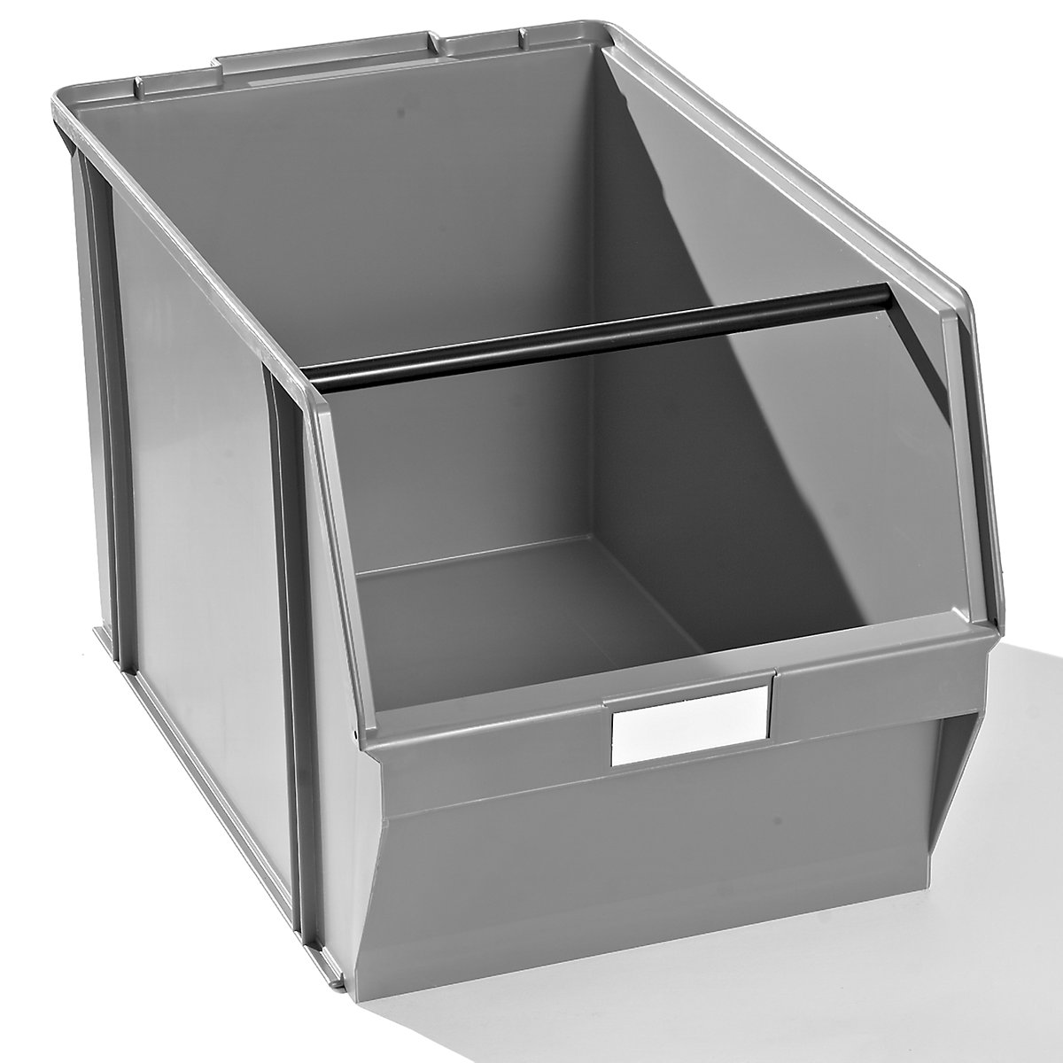 Caixa de armazenagem à vista em poliestireno, CxLxA 500 x 309 x 300 mm, embalagem de 2 unid., cinzento com barra de transporte-8