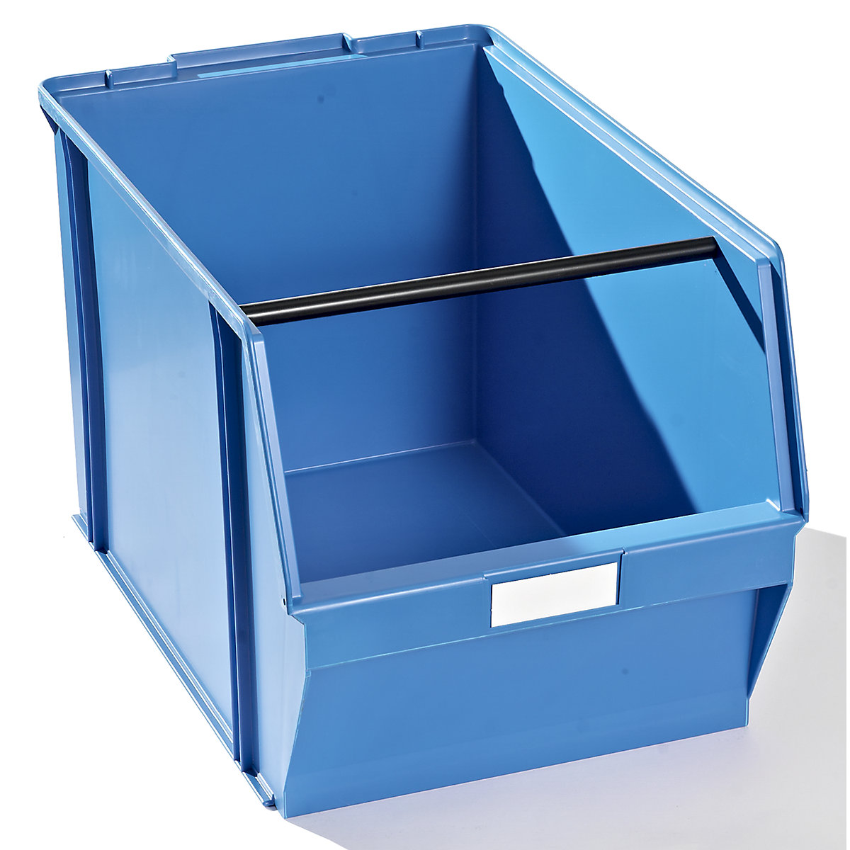 Caixa de armazenagem à vista em poliestireno, CxLxA 500 x 309 x 300 mm, embalagem de 2 unid., azul com barra de transporte-6