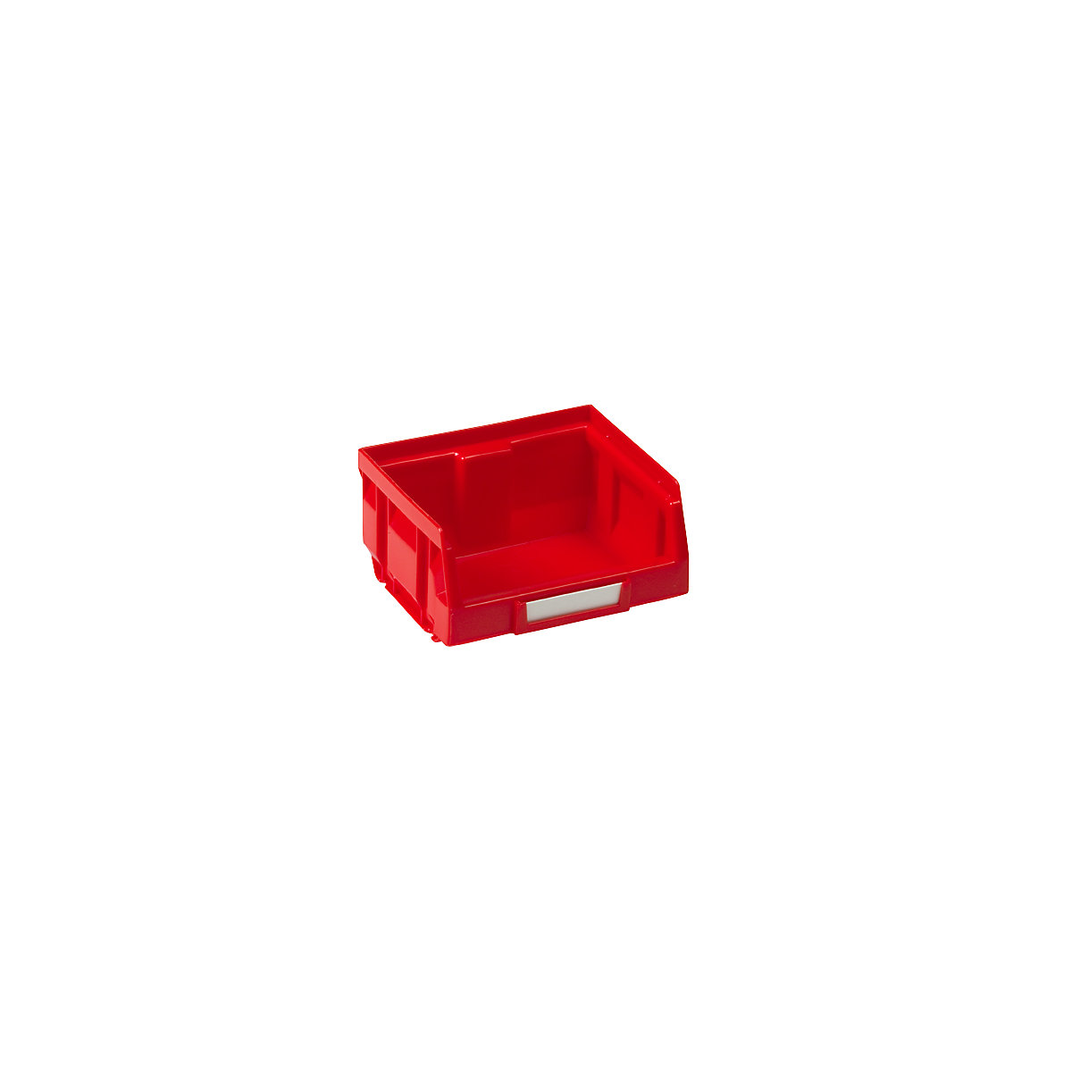 Caixa de armazenagem à vista em polietileno, CxLxA 88 x 105 x 54 mm, vermelho, embalagem 50 unid.-10