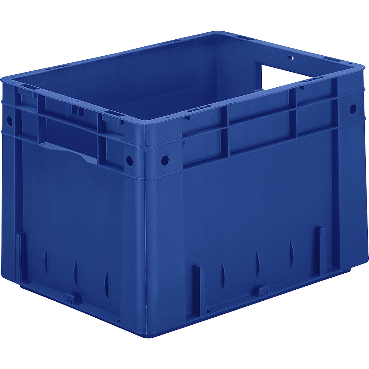 Recipiente Euro para cargas pesadas, polipropileno, volume 23,3 l, CxLxA 400 x 300 x 270 mm, paredes fechadas, fundo fechado, azul, UE 4 unid.
