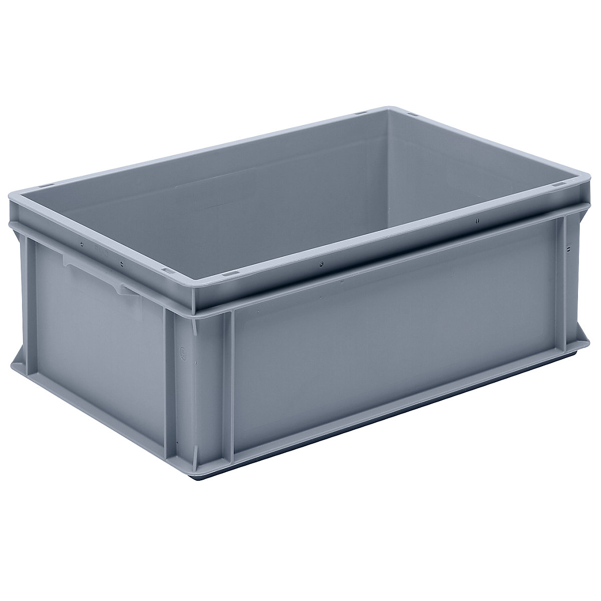 Recipiente empilhável Euro em polipropileno (PP), capacidade de carga 20 kg, cinzento prateado, volume 40 l, altura exterior 220 mm, UE 3 unid.
