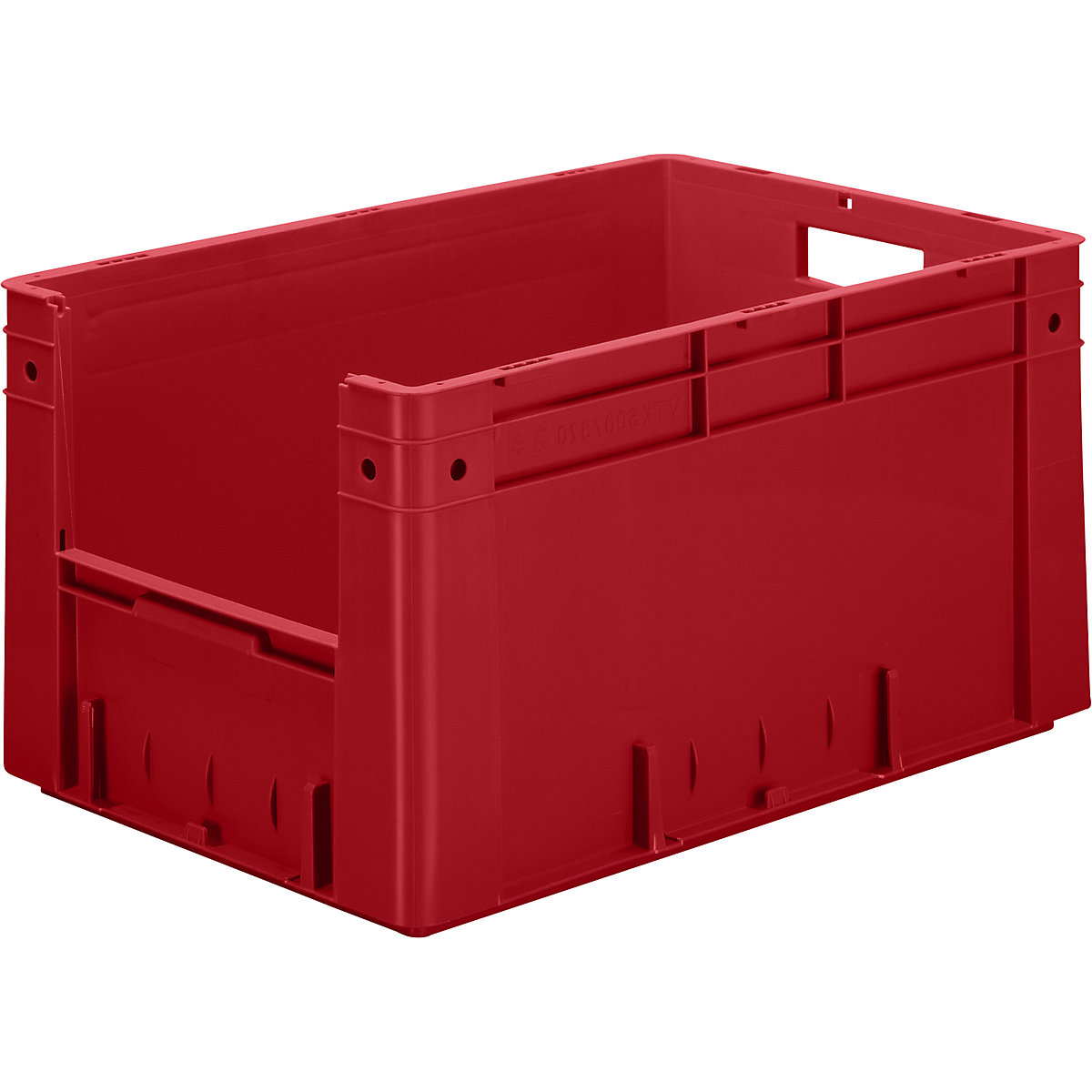 Recipiente empilhável Euro, capacidade 60 l, CxLxA 600 x 400 x 320 mm, embalagem de 2 unid., vermelho-5