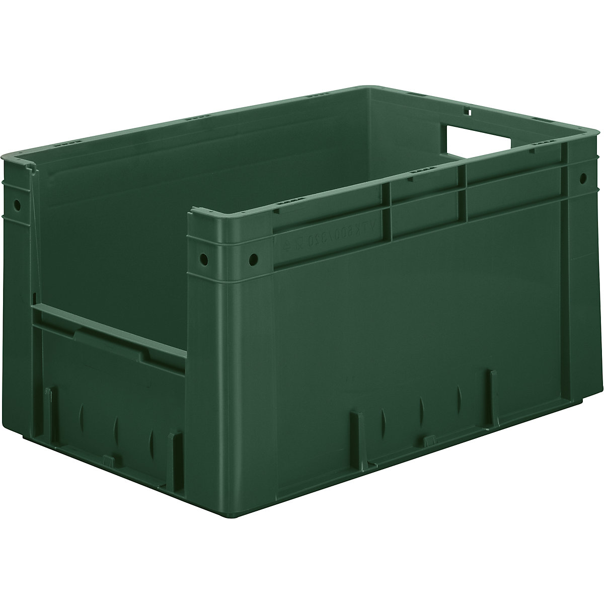 Recipiente empilhável Euro, capacidade 60 l, CxLxA 600 x 400 x 320 mm, embalagem de 2 unid., verde-4