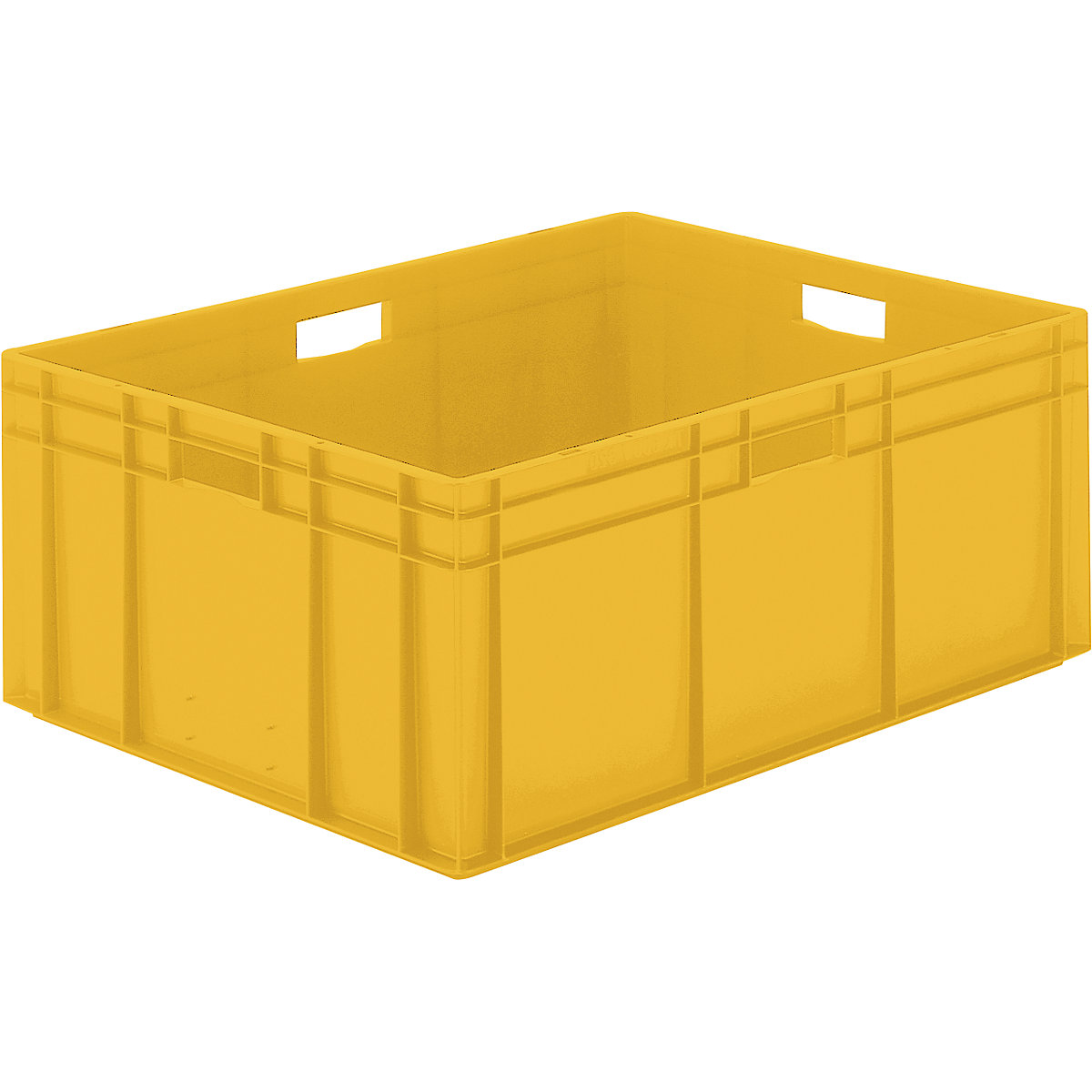 Recipiente empilhável em formato Euro, paredes e fundo fechados, CxLxA 800 x 600 x 320 mm, amarelo, embalagem de 2 unid.-5