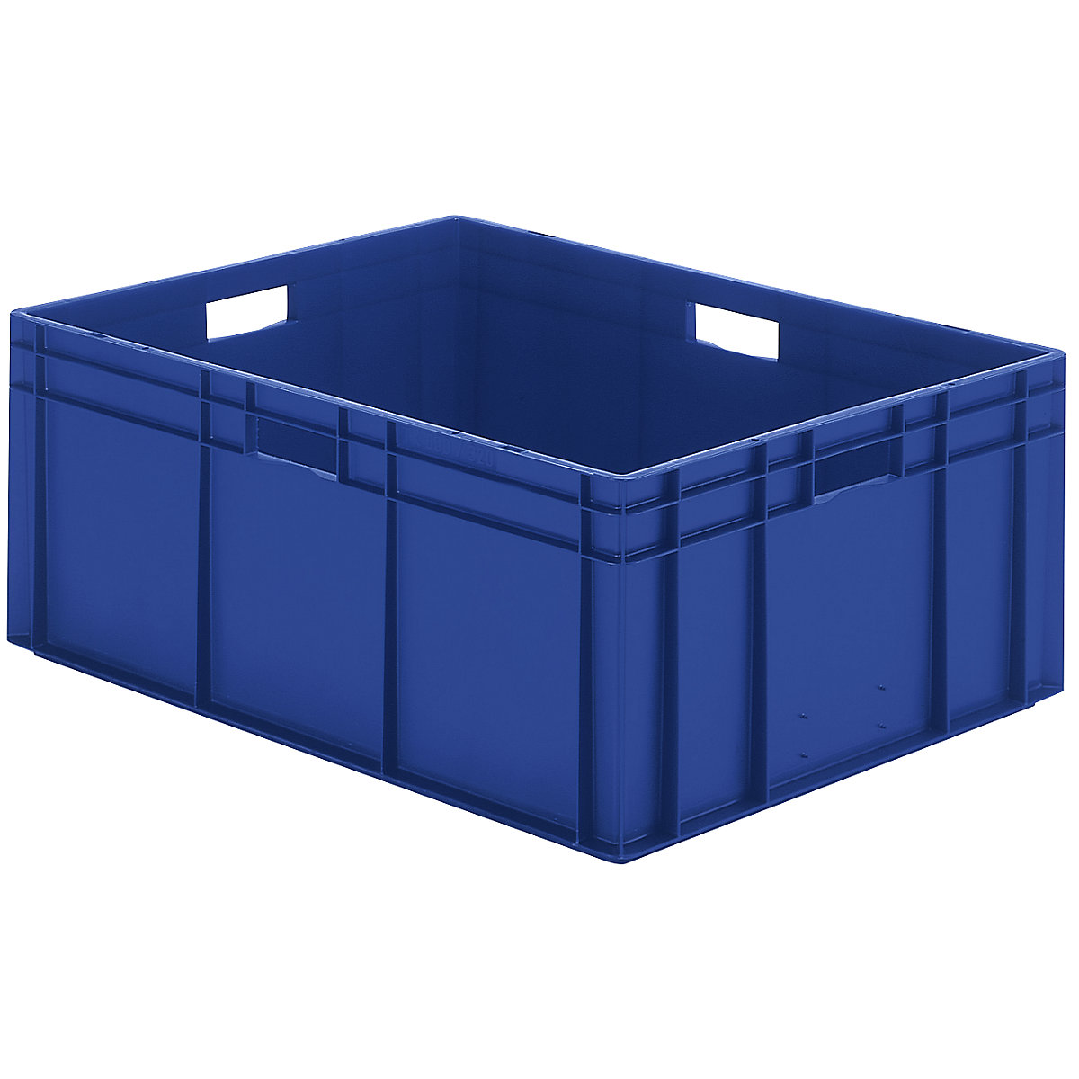 Recipiente empilhável em formato Euro, paredes e fundo fechados, CxLxA 800 x 600 x 320 mm, azul, embalagem de 2 unid.