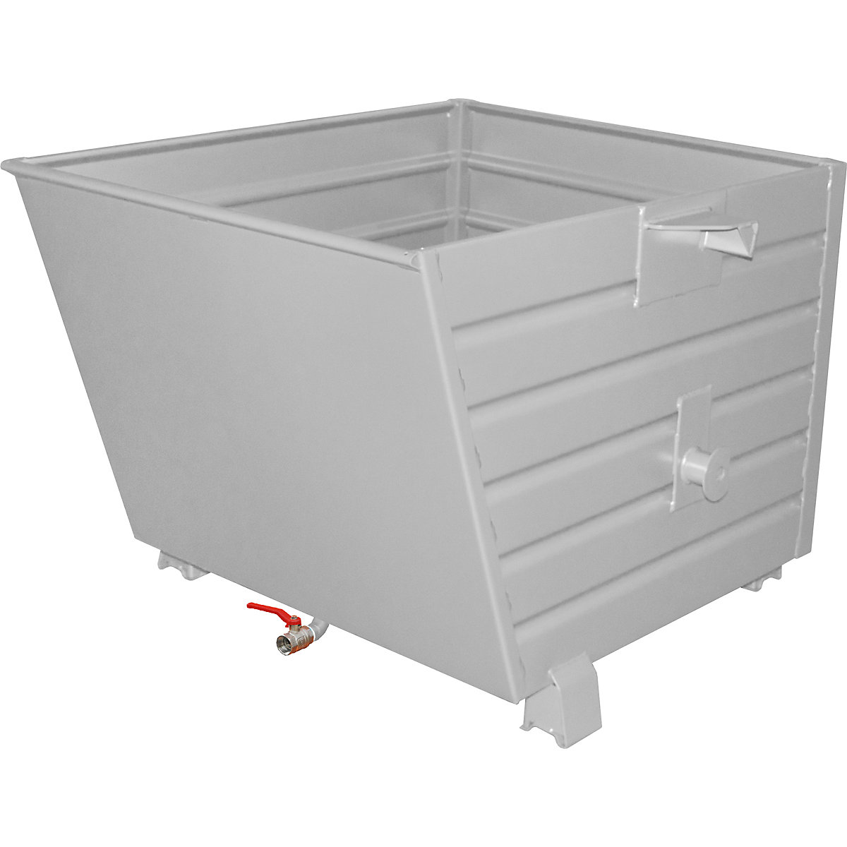 EUROKRAFTpro – Basculador empilhável para aparas BSS, volume 0,9 m³, cinzento rato