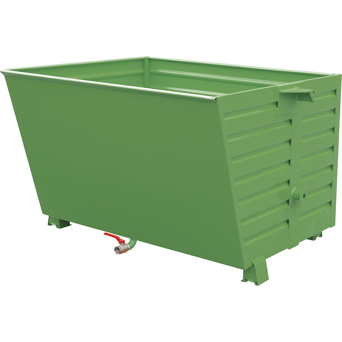 EUROKRAFTpro – Basculador empilhável para aparas, volume 1,5 m³, verde reseda