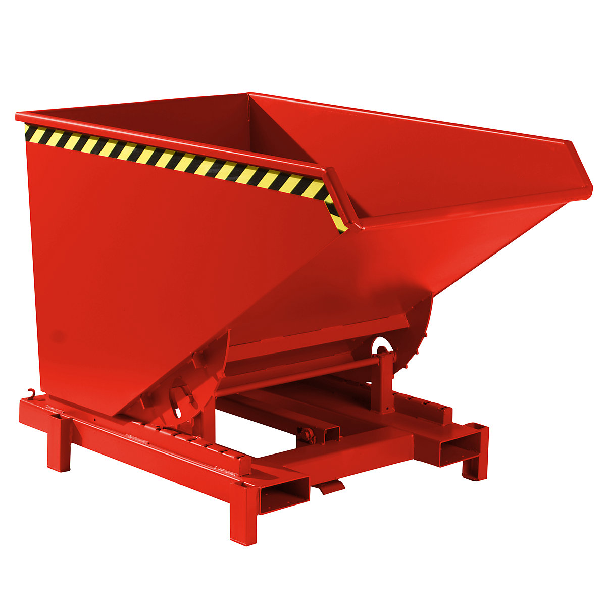 Recipiente basculante para cargas pesadas – eurokraft pro, volume 1,2 m³, capacidade de carga 4000 kg, laranja RAL 2000-10