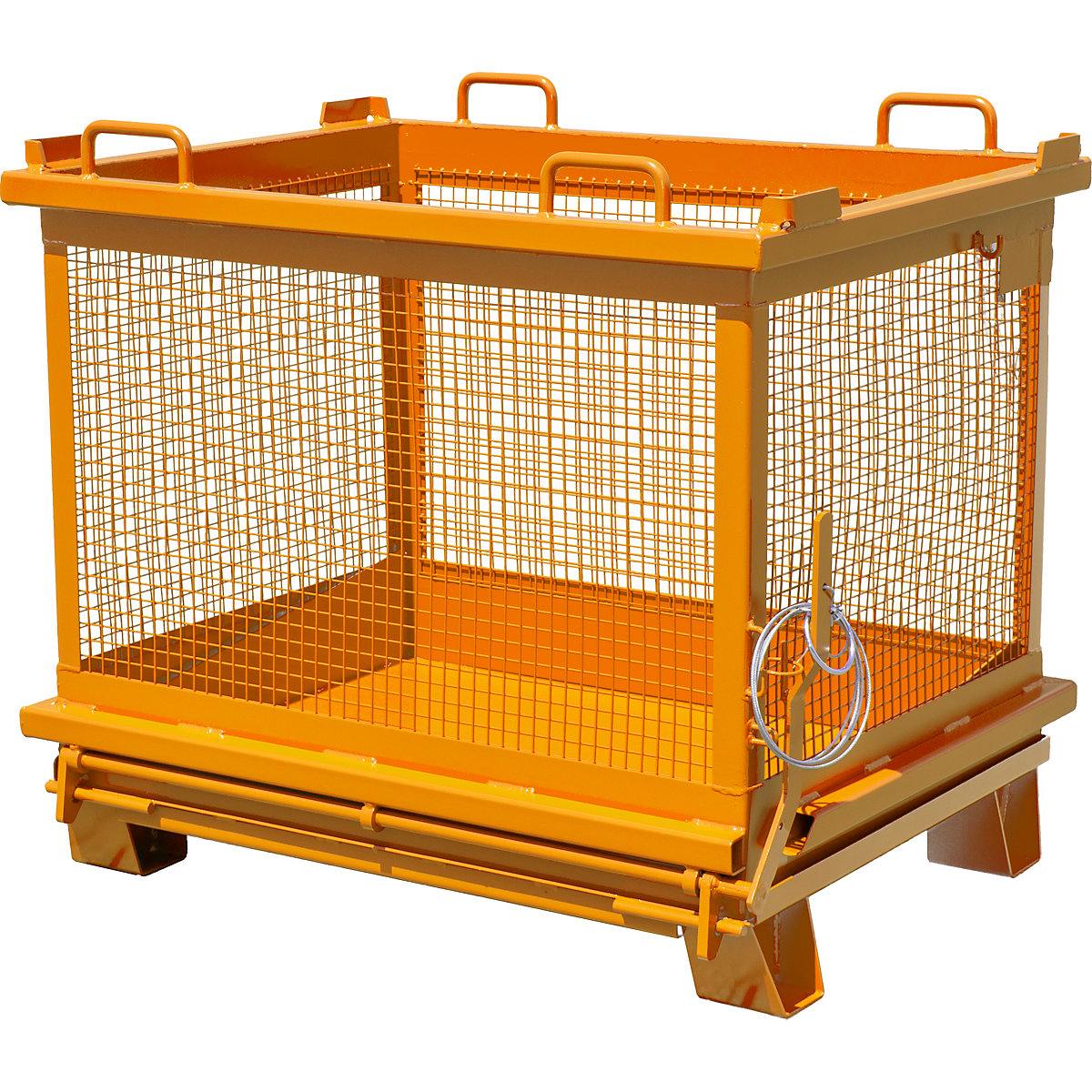 EUROKRAFTpro – Recipiente de grade SB-G 1000, CxLxA 1035 x 1310 x 1160 mm, amarelo alaranjado