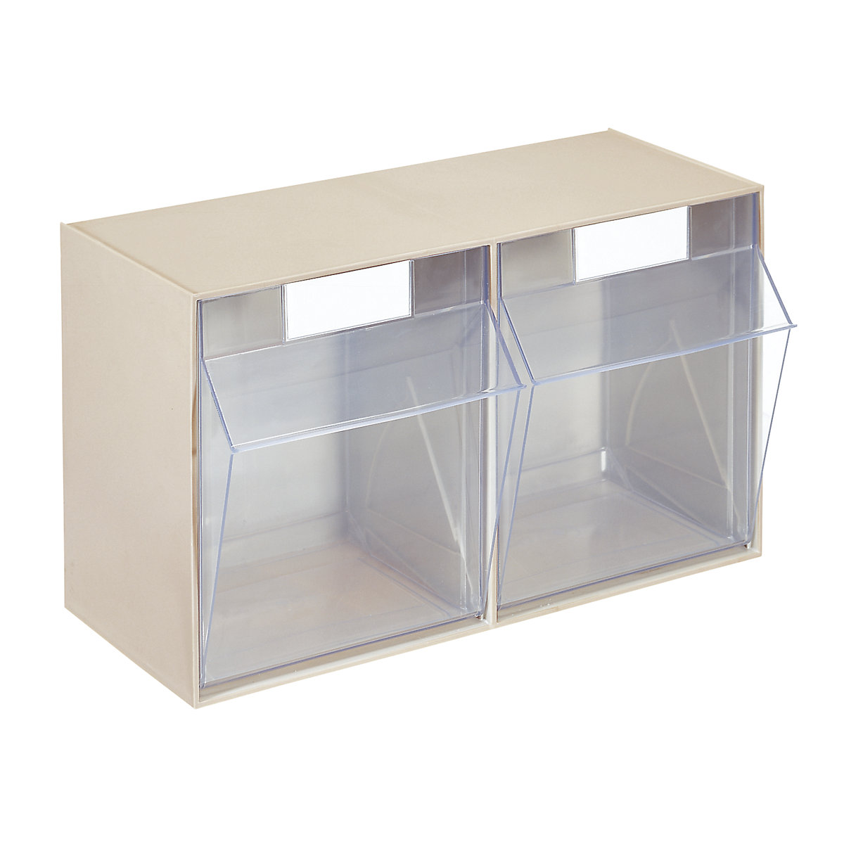 Caja abatible modular, H x A x P del cuerpo 353 x 600 x 299 mm, 2 cajas beige arena-5