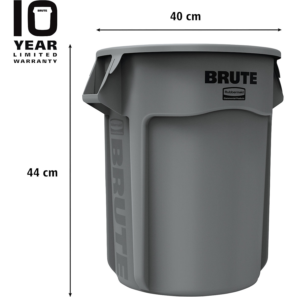 Contenedor universal BRUTE®, redondo – Rubbermaid (Imagen del producto 2)-1