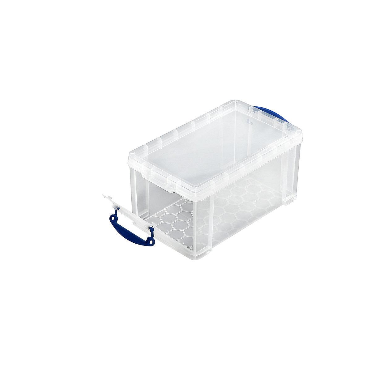 Caja apilable REALLY USEFUL, con tapa y trampilla frontal, capacidad 8 l, L x A x H 340 x 200 x 175 mm, UE 4 unid.-6