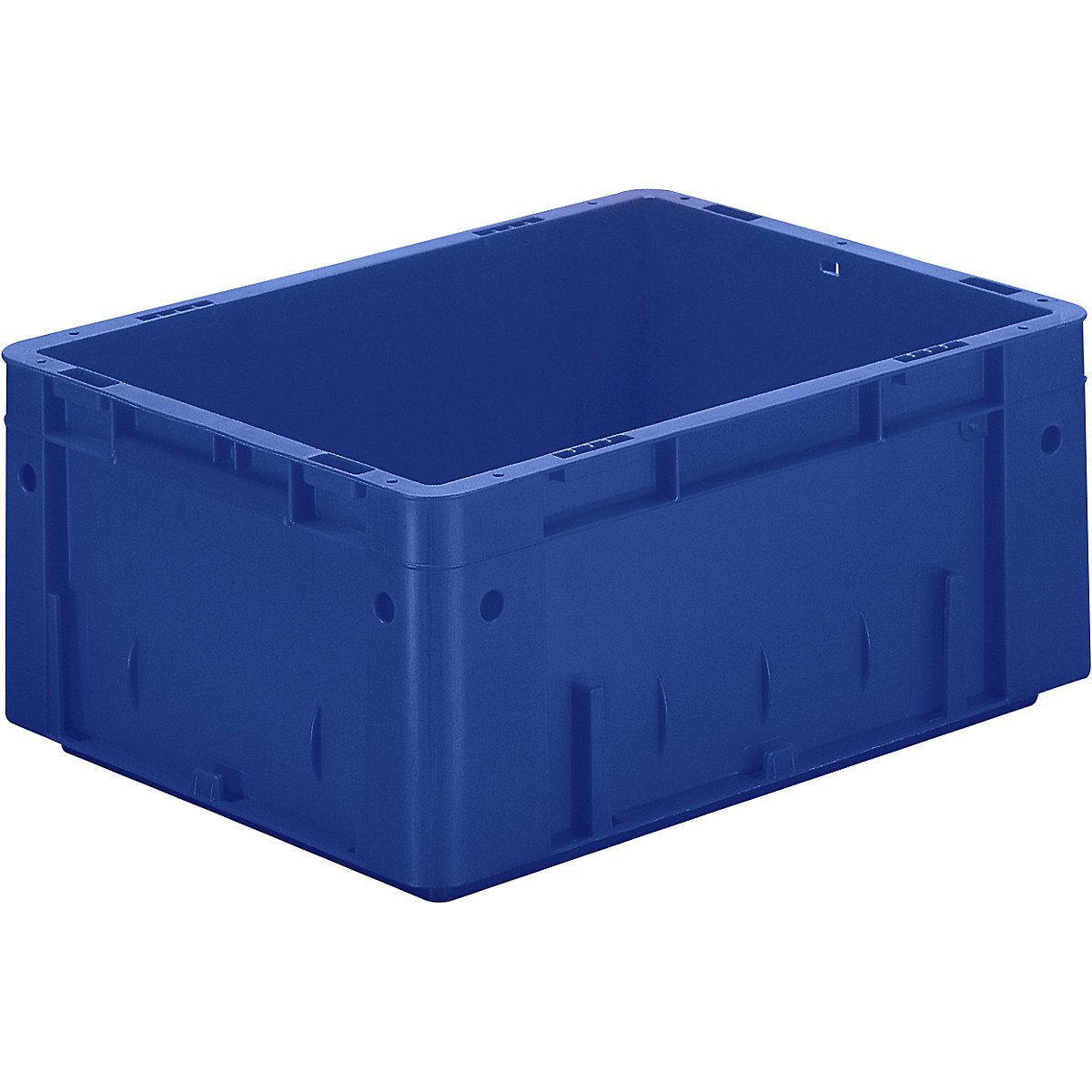 Euro-recipiente para cargas pesadas, polipropileno, capacidad 14,5 l, L x A x H 400 x 300 x 175 mm, paredes cerradas, fondo cerrado, azul, UE 4 unidades-5