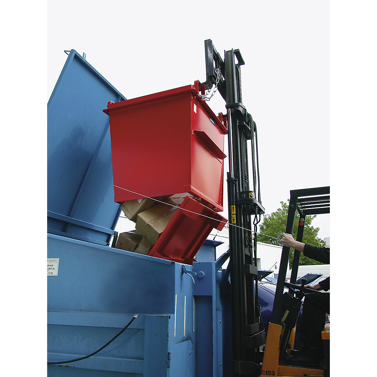Contenedor cónico con trampilla – eurokraft pro (Imagen del producto 2)-1
