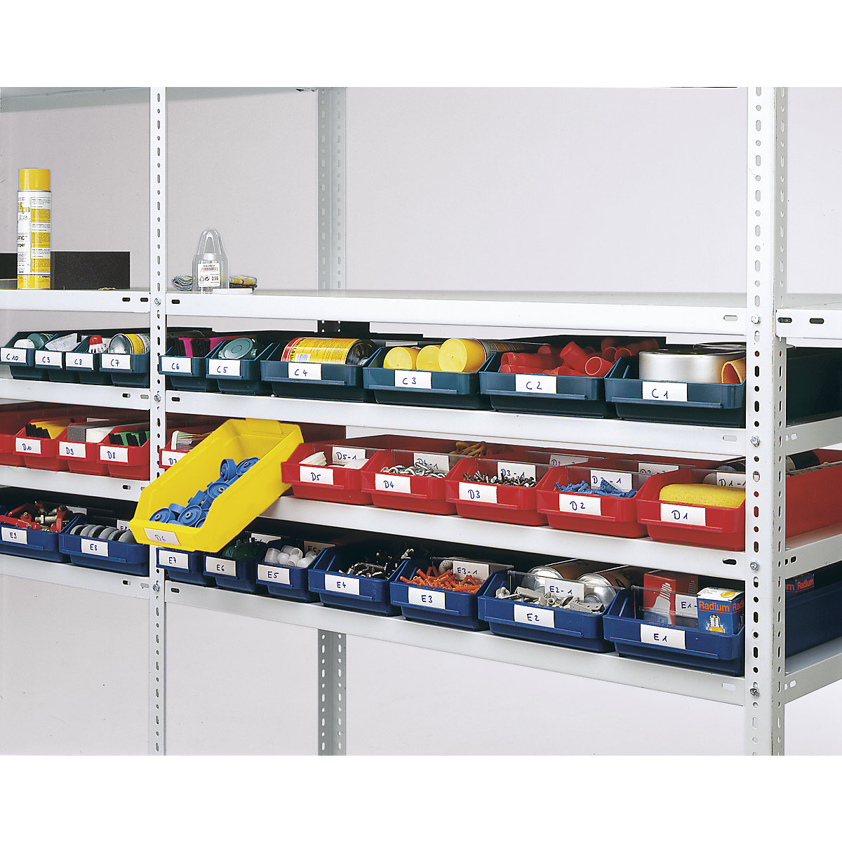 Caja para estanterías de polipropileno a prueba de golpes – STEMO (Imagen del producto 3)-2