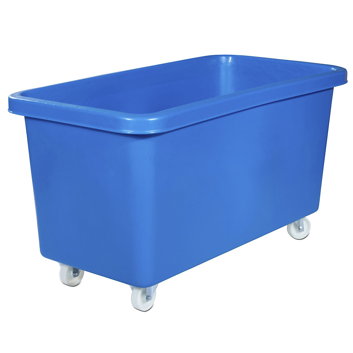 Recipiente rectangular de polietileno, desplazable