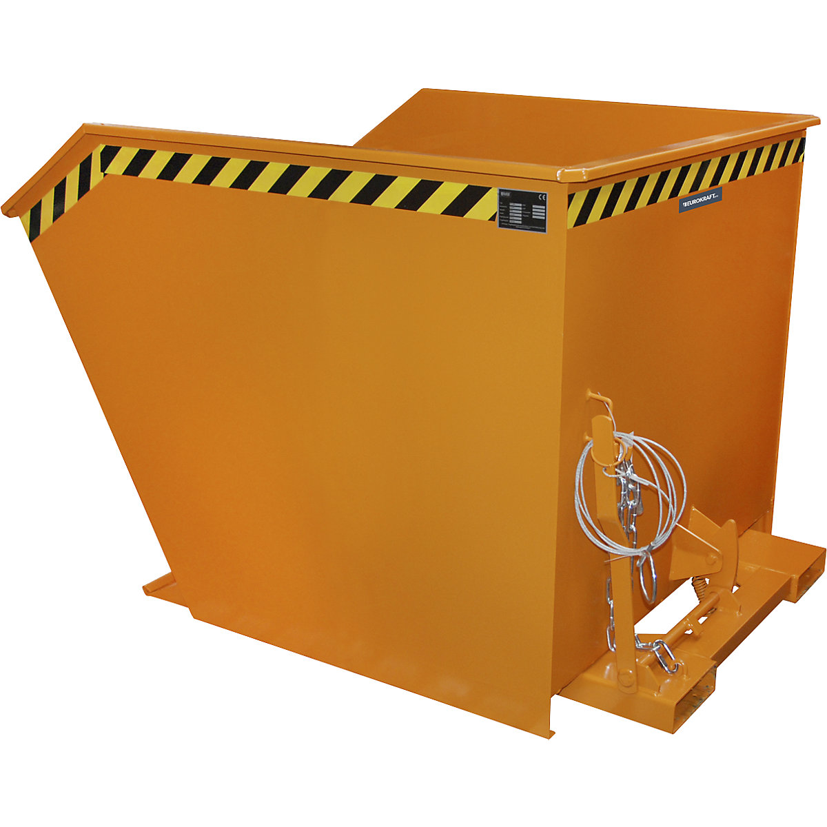 Volquete, construcción baja (E) – eurokraft pro, capacidad 1,5 m³, amarillo naranja-11