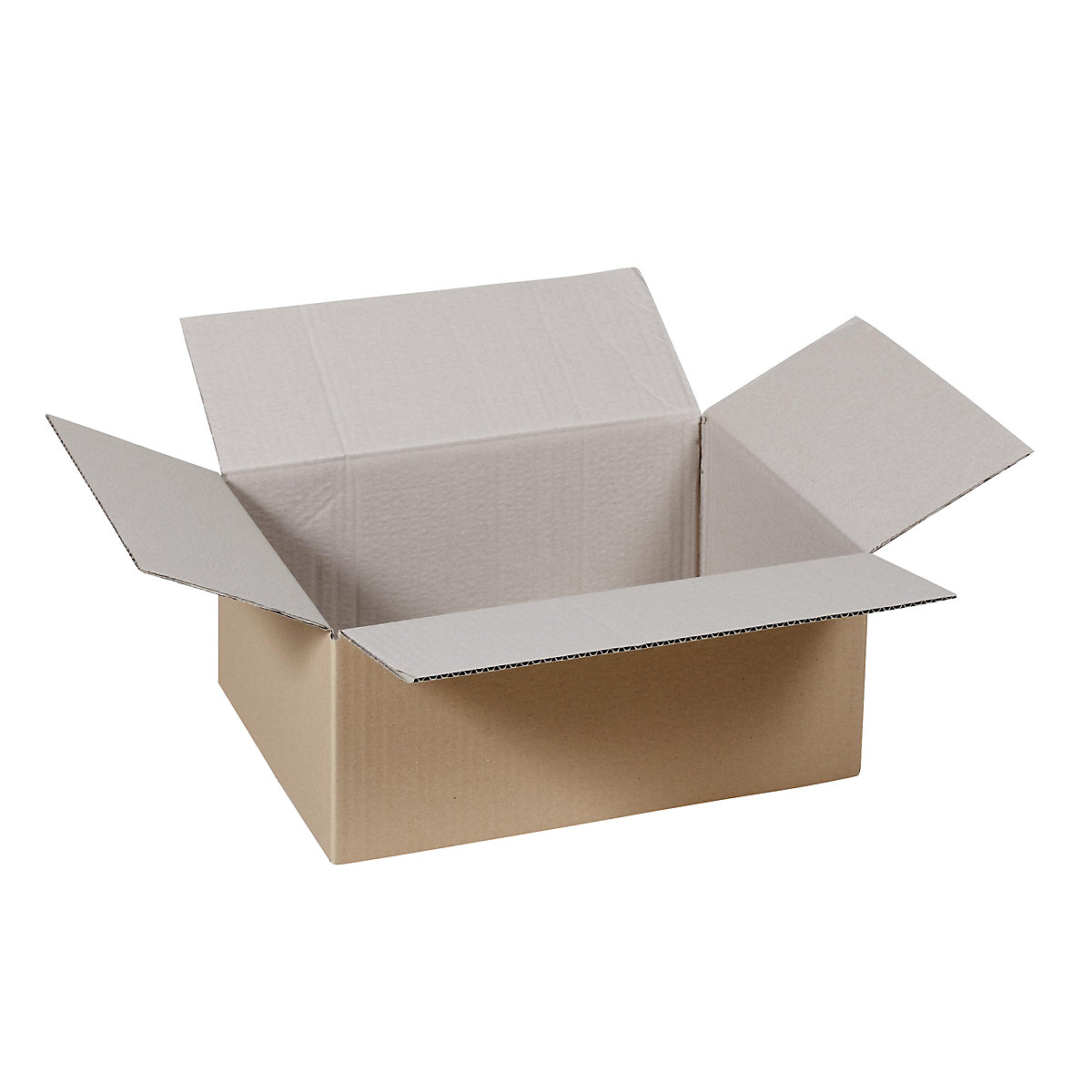 Folding cardboard box, FEFCO 0201, made of single fluted cardboard, internal dimensions 300 x 250 x 200 mm, pack of 50-6
