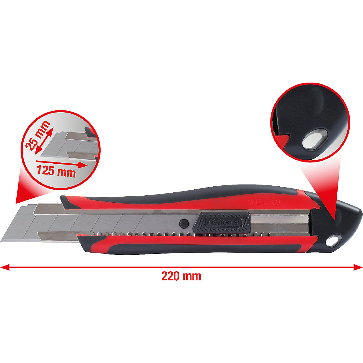 Universal snap off blade knife – KS Tools (Product illustration 4)-3