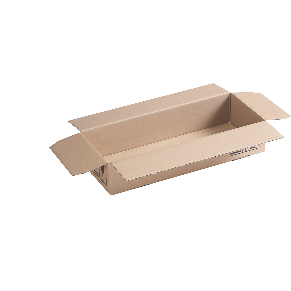 EUROKRAFTbasic – Carton pliant SPEEDBOX, simple cannelure, lot de 50, L x l x h 500 x 200 x 100 mm