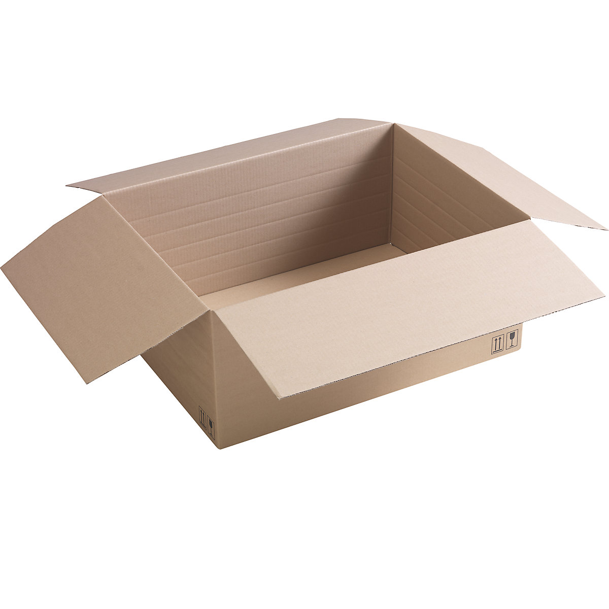 EUROKRAFTbasic – Carton pliant SPEEDBOX, simple cannelure, lot de 50, L x l x h 610 x 450 x 265 mm