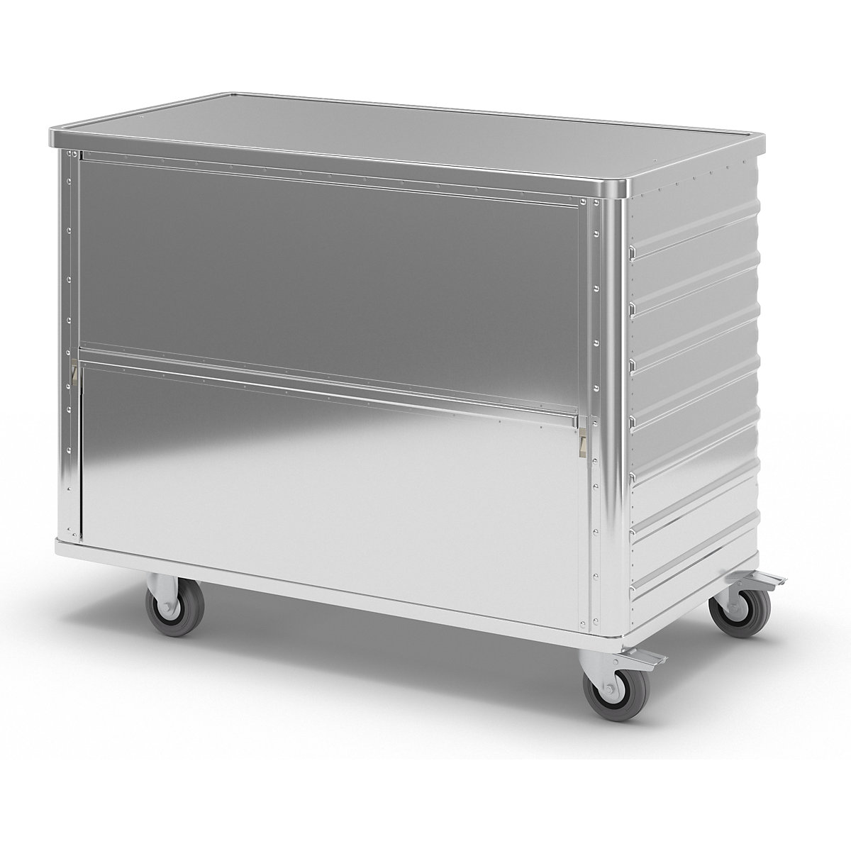 Carrello a cassone in alluminio, sponda abbassabile – Gmöhling (Foto prodotto 4)-3