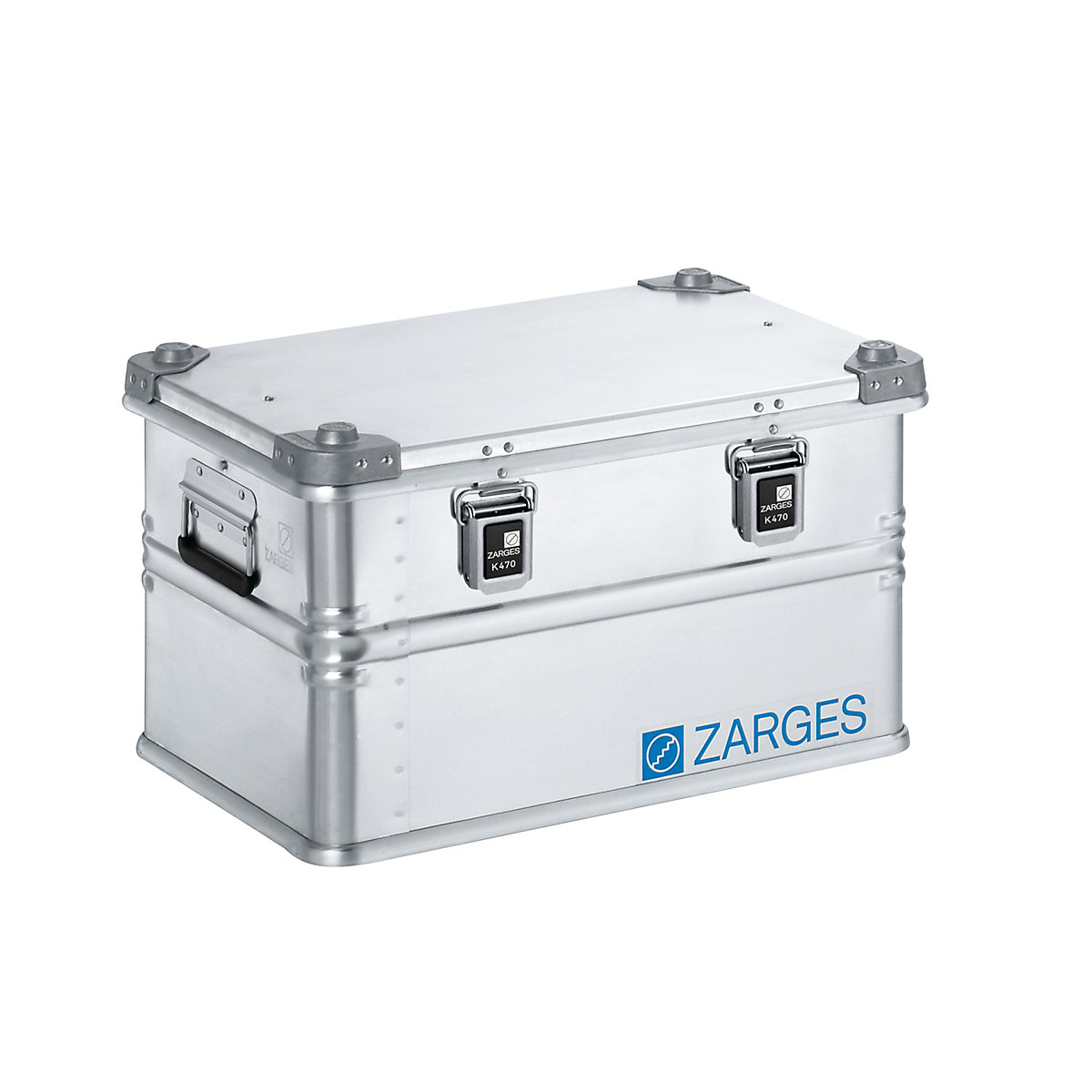 Contenitore per il trasporto in alluminio – ZARGES, capacità 60 l, lungh. x largh. x alt. interne 550 x 350 x 310 mm, in versione robusta