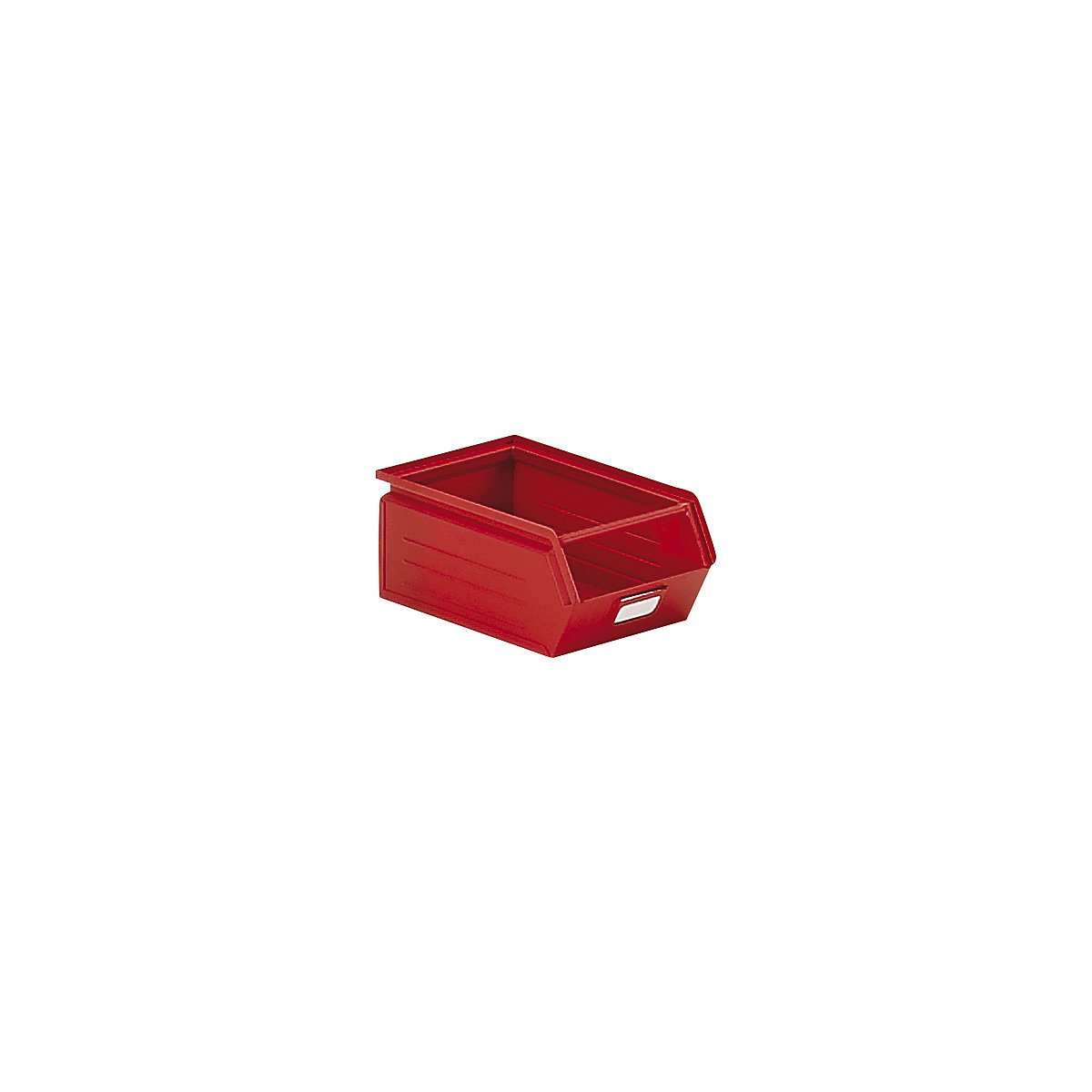 Cassettina per magazzinaggio in lamiera d'acciaio, lungh. x largh. x alt. 350 x 210 x 145 mm, con barra di trasporto, rosso fuoco-2