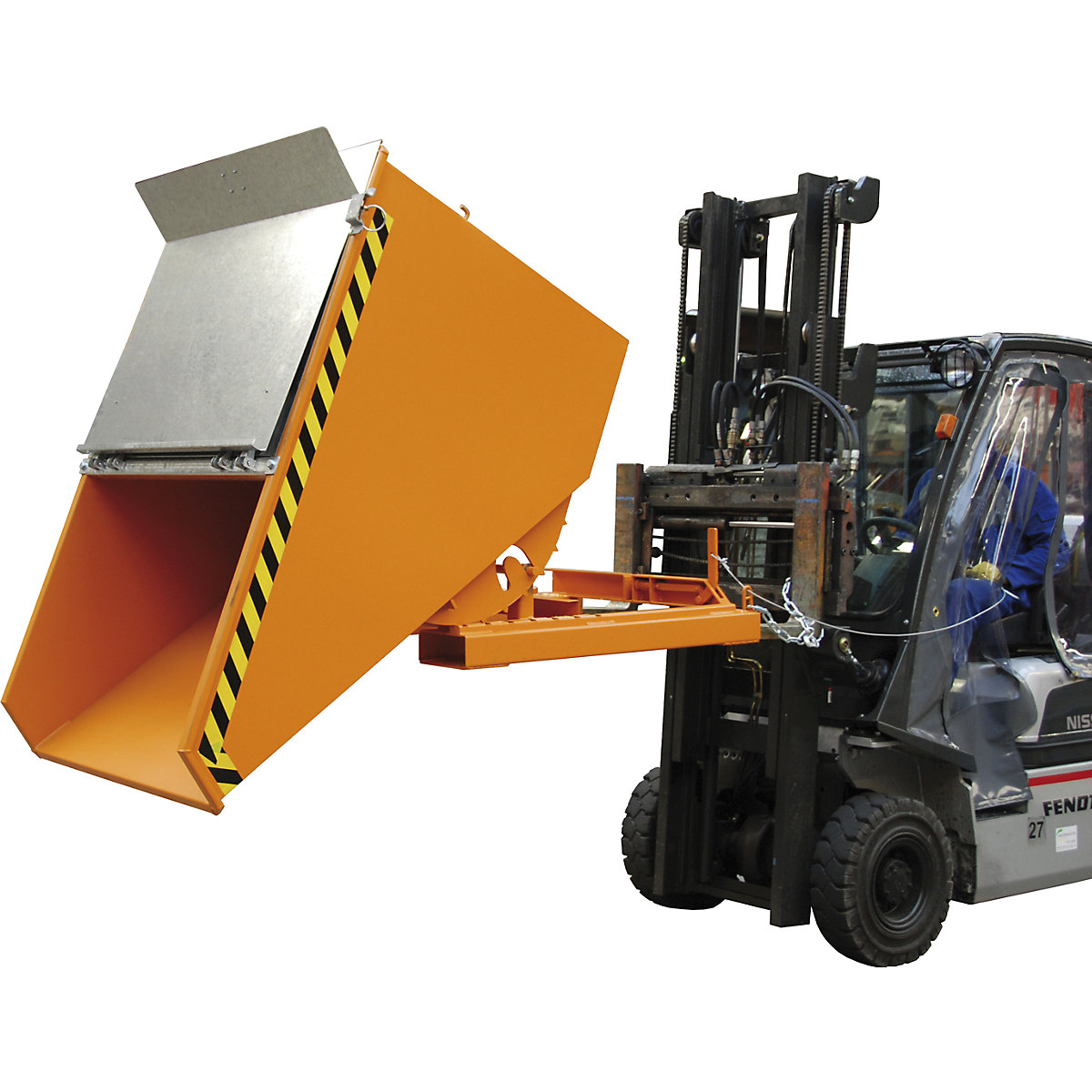 Contenitore ribaltabile con dispositivo di scorrimento – eurokraft pro (Foto prodotto 2)-1