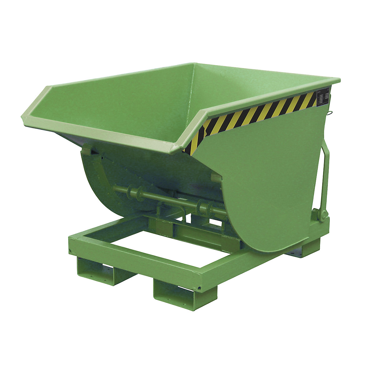 Cassone ribaltabile, versione stretta – eurokraft pro, capacità 0,3 m³, portata 1500 kg, verde reseda RAL 6011-11