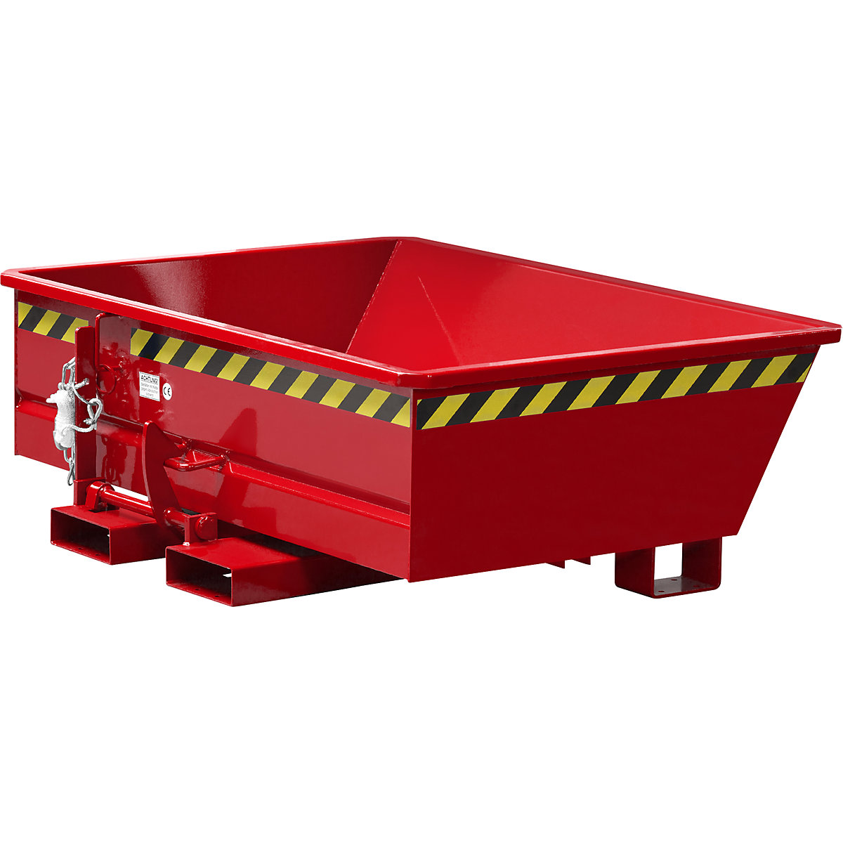 Contenitore ribaltabile mini, struttura bassa, capacità 0,25 m³, rosso fuoco RAL 3000